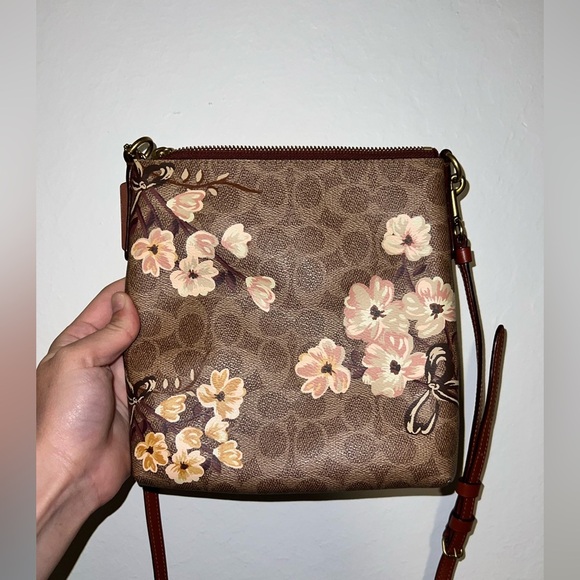 Vintage Coach Prairie Coated Canvas Signature Kitt Crossbody Bag - Picture 7 of 8